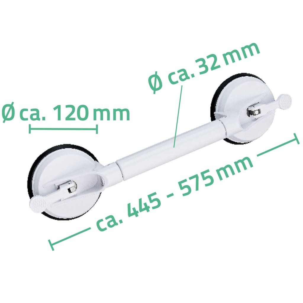 RIDDER Teleskop-Haltegriff mit Saugnapf 12 cm 100 kg A0150301