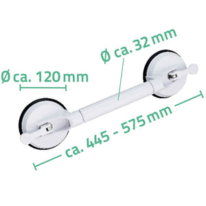 RIDDER Teleskop-Haltegriff mit Saugnapf 12 cm 100 kg A0150301