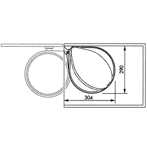 Hailo Schrank-Mülleimer Compact-Box 15 L Größe M Edelstahl 3555-101