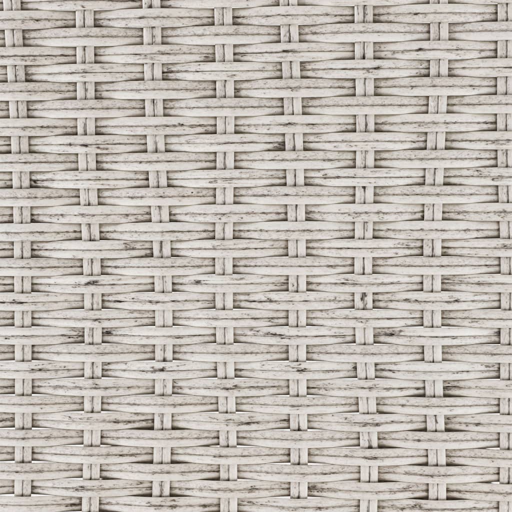 HI Balkon-Klapptisch mit Platte in Rattan-Optik 60x40 cm Grau