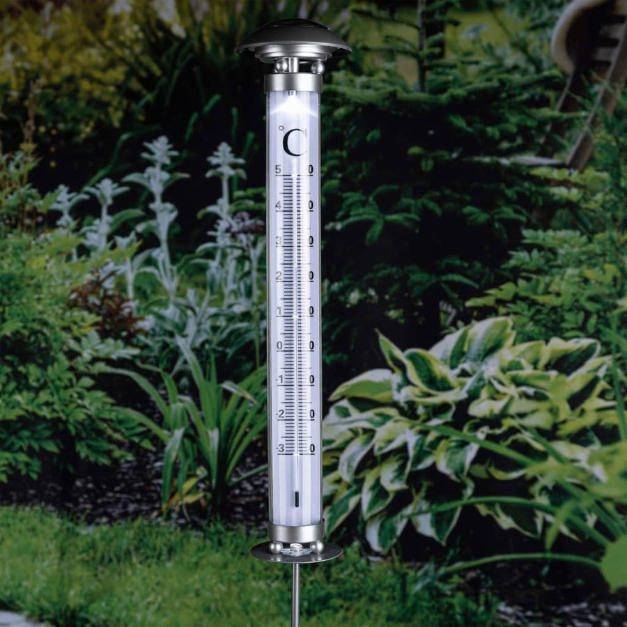 HI Solar-Gartenleuchte mit Thermometer Stilecasa