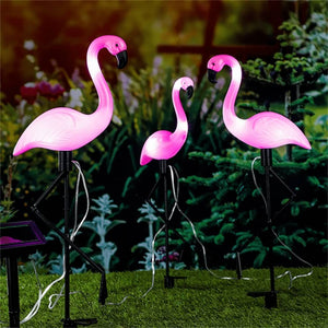 HI Solar LED Gartenleuchten Flamingo 3-tlg.