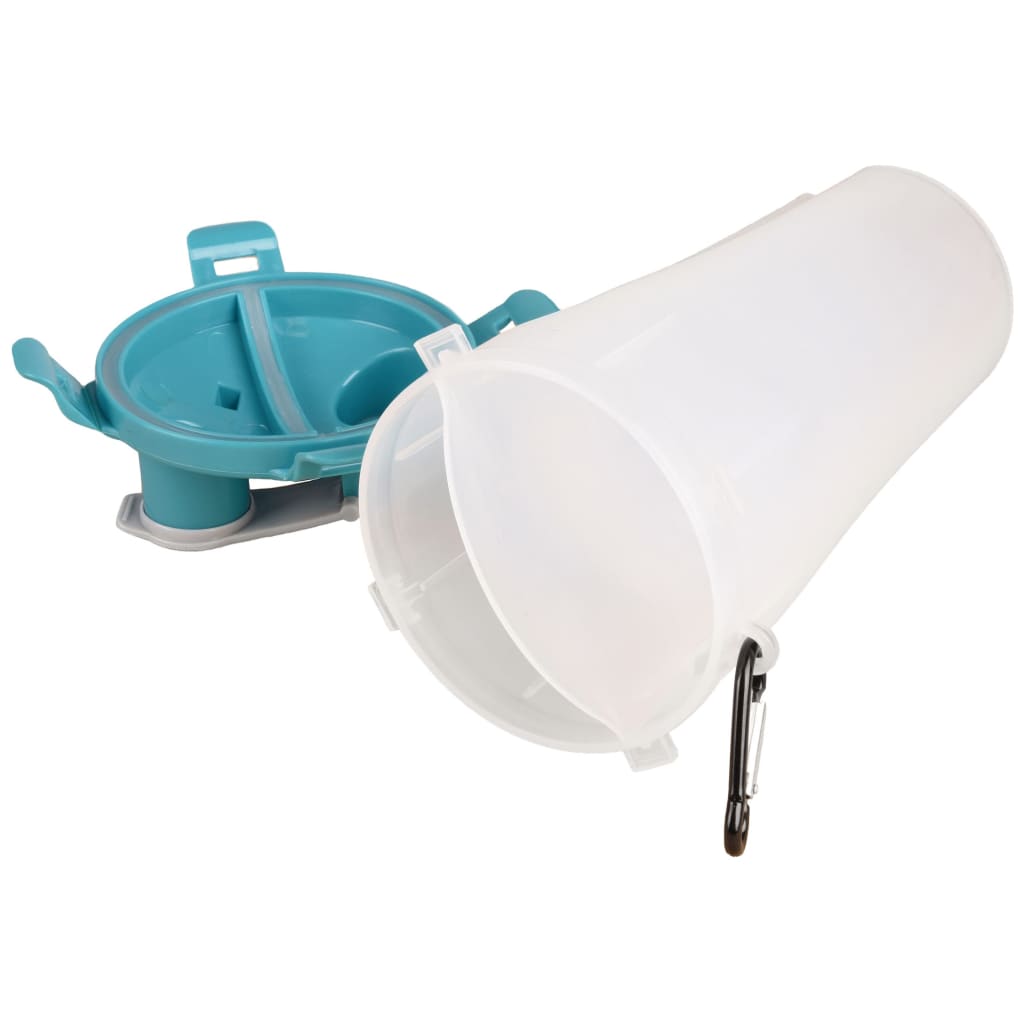 FLAMINGO 2-in-1 Haustier-Reisebecher für Wasser/Futter Trinka Blau