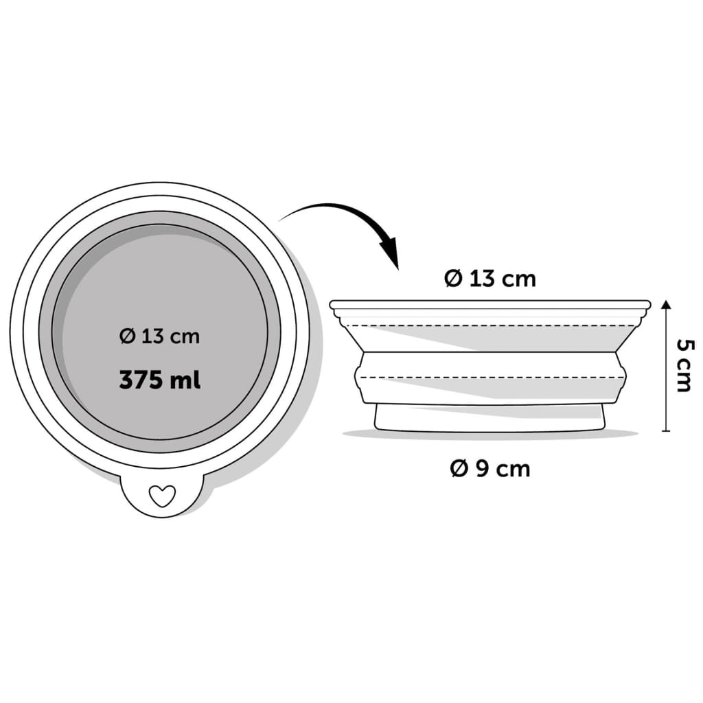 FLAMINGO 2-in-1 Haustier-Reisebecher für Wasser/Futter Trinka Blau