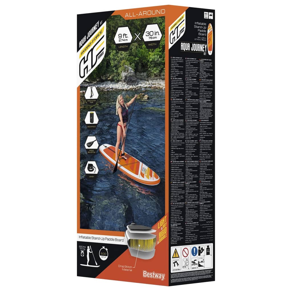 Bestway Hydro-Force Aufblasbares SUP-Board Set Aqua Journey 65349 Stilecasa