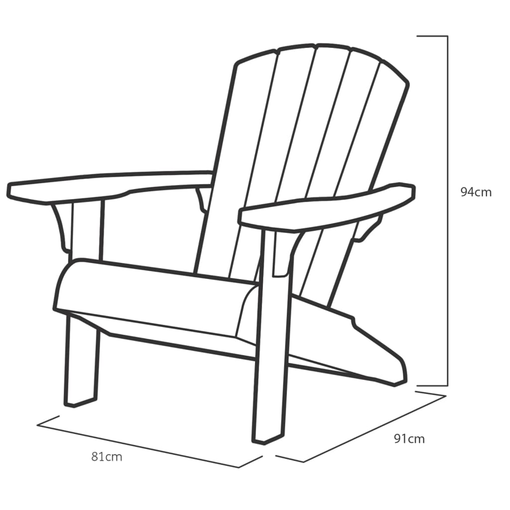 Keter Adirondack-Stuhl Troy Graphitgrau Stilecasa