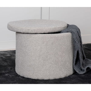 Venture Home Hocker Dunken 51x51x43 cm Teddy Grau