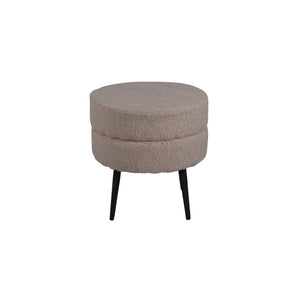 Venture Home Hocker Pot 40x40x40 cm Teddy Beige und Schwarz