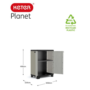 Keter Lagerschrank Niedrig Planet Grau und Schwarz