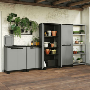 Keter Lagerschrank Niedrig Planet Grau und Schwarz