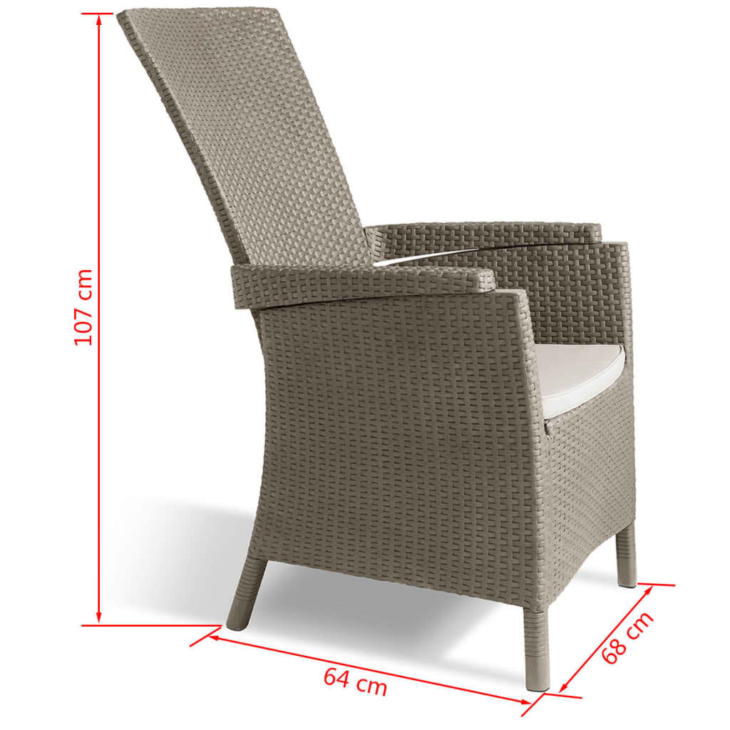 Keter Gartensessel Verstellbar Vermont Cappuccino-Braun 238449