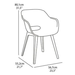 Keter Gartenstühle Akola 2 Stk. Weiß