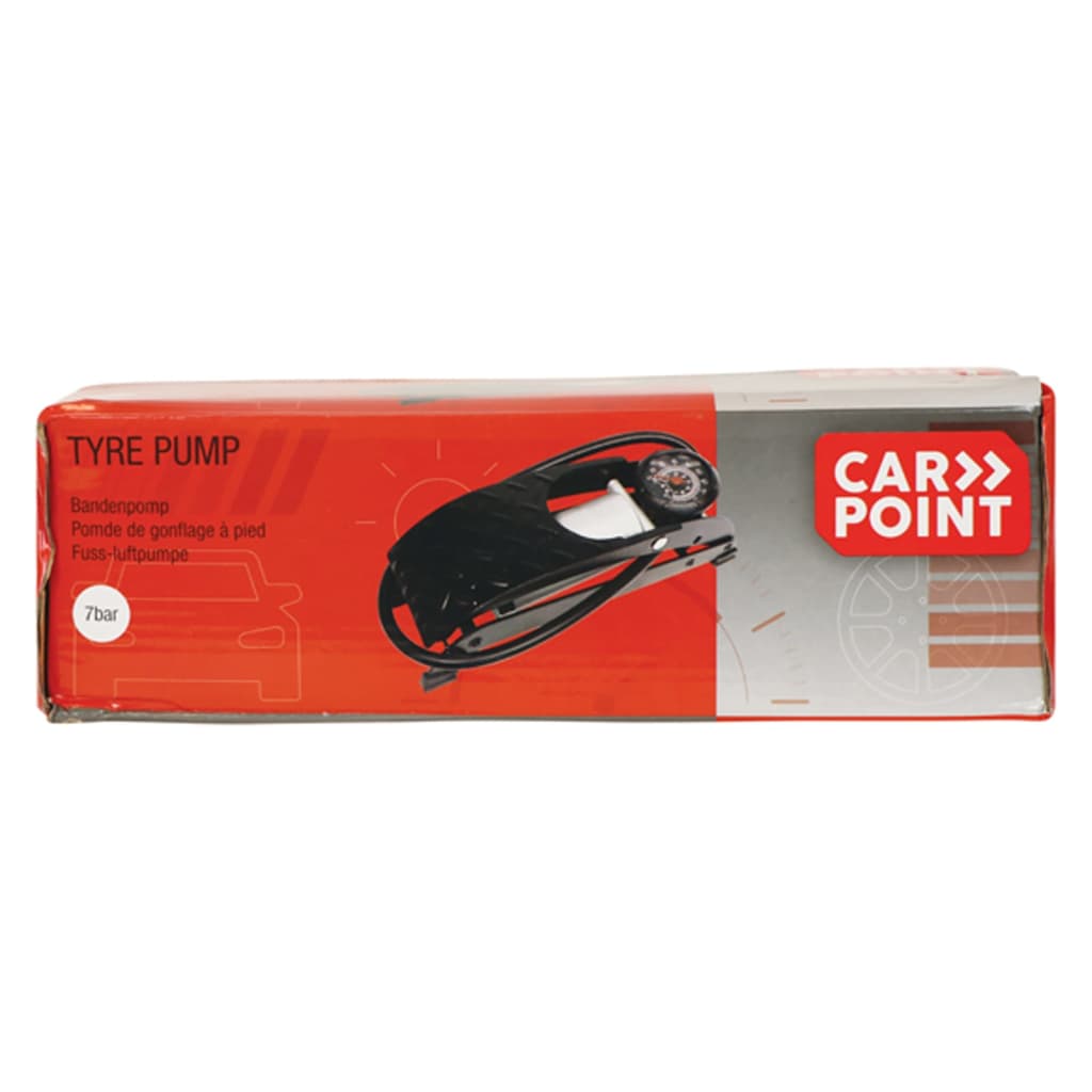 Carpoint Fußpumpe Premium Schwarz Stilecasa