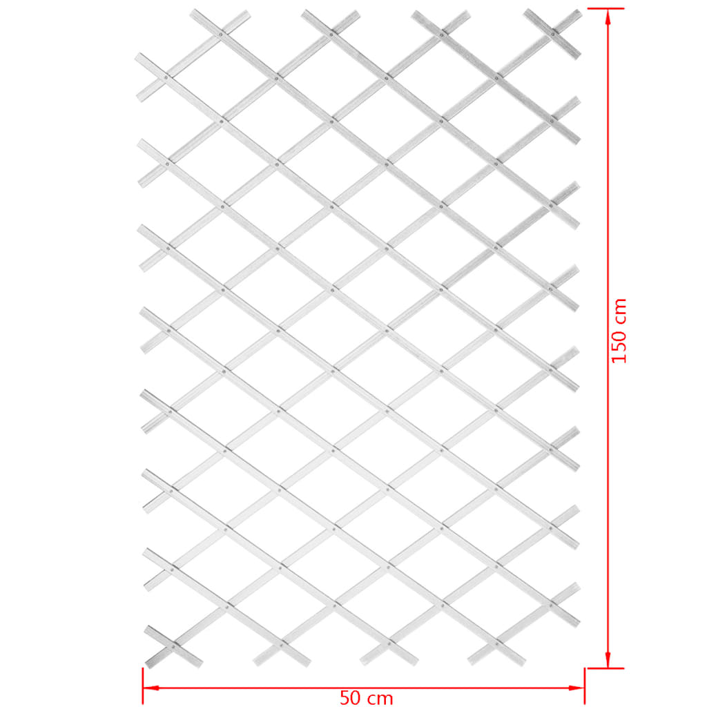 Nature Garten-Rankgitter 50x150 cm PVC Weiß 6040701