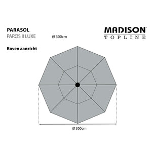 Madison Sonnenschirm Paros II Luxe 300 cm Salbeigrün