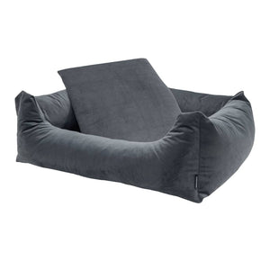 Madison Hundebett Velvet 100x80x25 cm Grau