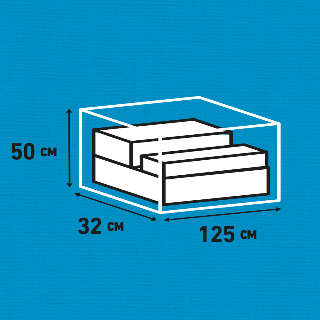 Madison Gartenauflagen-Abdeckung 125x32x50 cm Grau