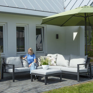 Madison Garten-Lounge-Set-Abdeckung 255x255x70 cm Grau Stilecasa