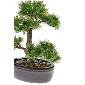 Emerald Kunstpflanze Bonsai Zeder Grün 32 cm 420001