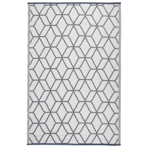 Esschert Design Outdoor-Teppich 180x121 cm Grau und Weiß OC25