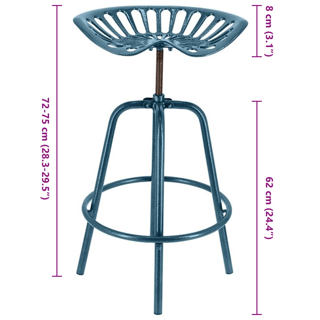 Esschert Design Traktor-Barstuhl Blau