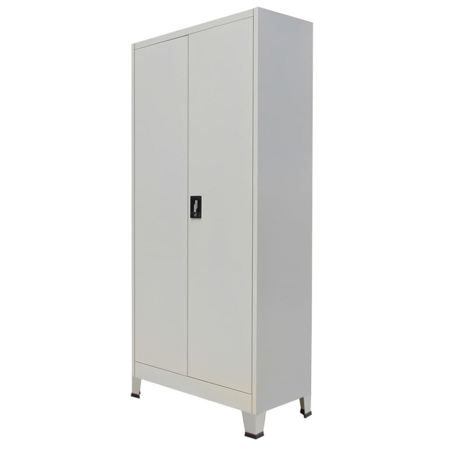 Büroschrank mit 2 Türen Stahl 90x40x180 cm Grau Stilecasa