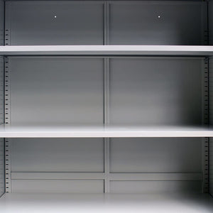 Büroschrank mit 2 Türen Stahl 90x40x180 cm Grau Stilecasa