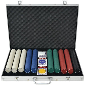 Poker Set mit 1.000 Chips Aluminium Stilecasa