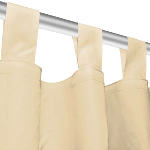 vidaXL Vorhänge aus Mikro-Satin 2 Stk. mit Schlaufen 140×225 cm Beige