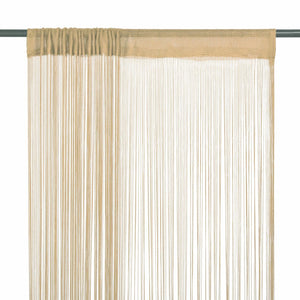 vidaXL Fadenvorhänge 2 Stk. 100 x 250 cm Beige