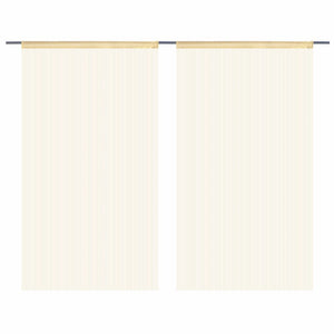 vidaXL Fadenvorhänge 2 Stk. 100 x 250 cm Beige