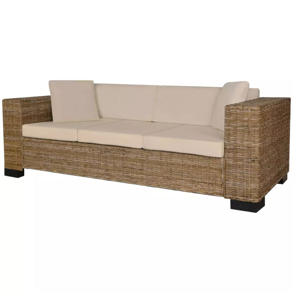 3-Sitzer Sofa Echtes Rattan Stilecasa