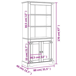 vidaXL Buffetschrank Mexiko-Stil Kiefernholz 80x40x170 cm