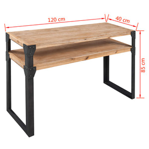 vidaXL Konsolentisch Akazienholz Massiv 120x40x85 cm