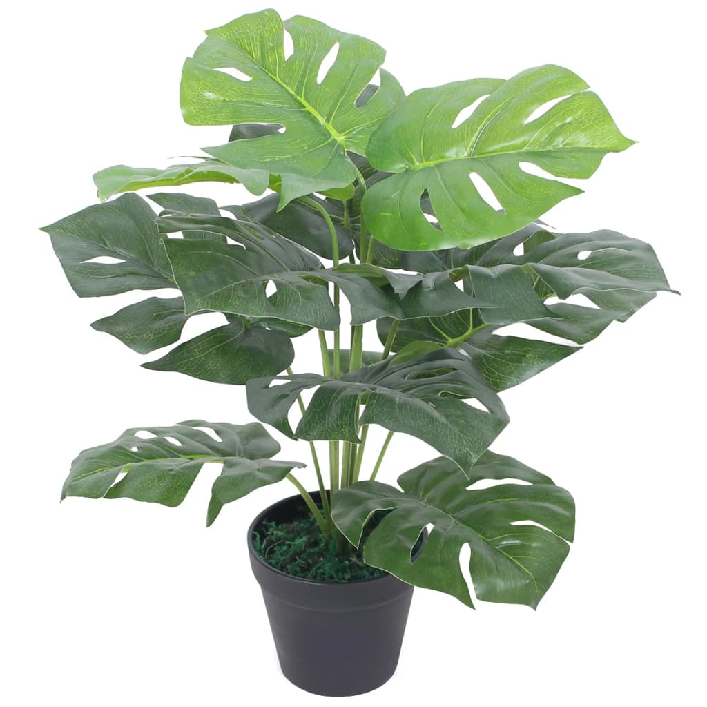 Künstliche Monstera-Pflanze mit Topf 45 cm Grün Stilecasa