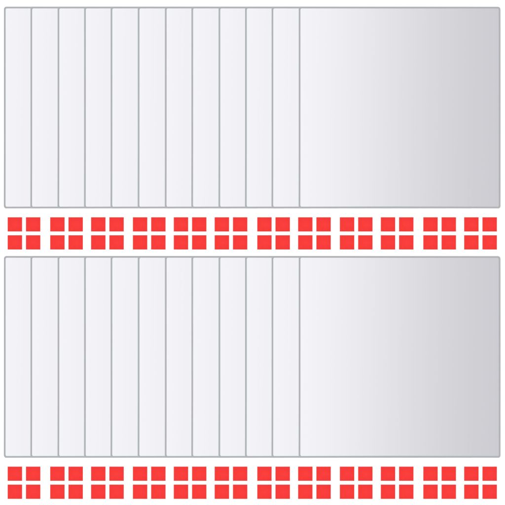 vidaXL 24-tlg. Spiegelfliesen-Set Quadratisch Glas