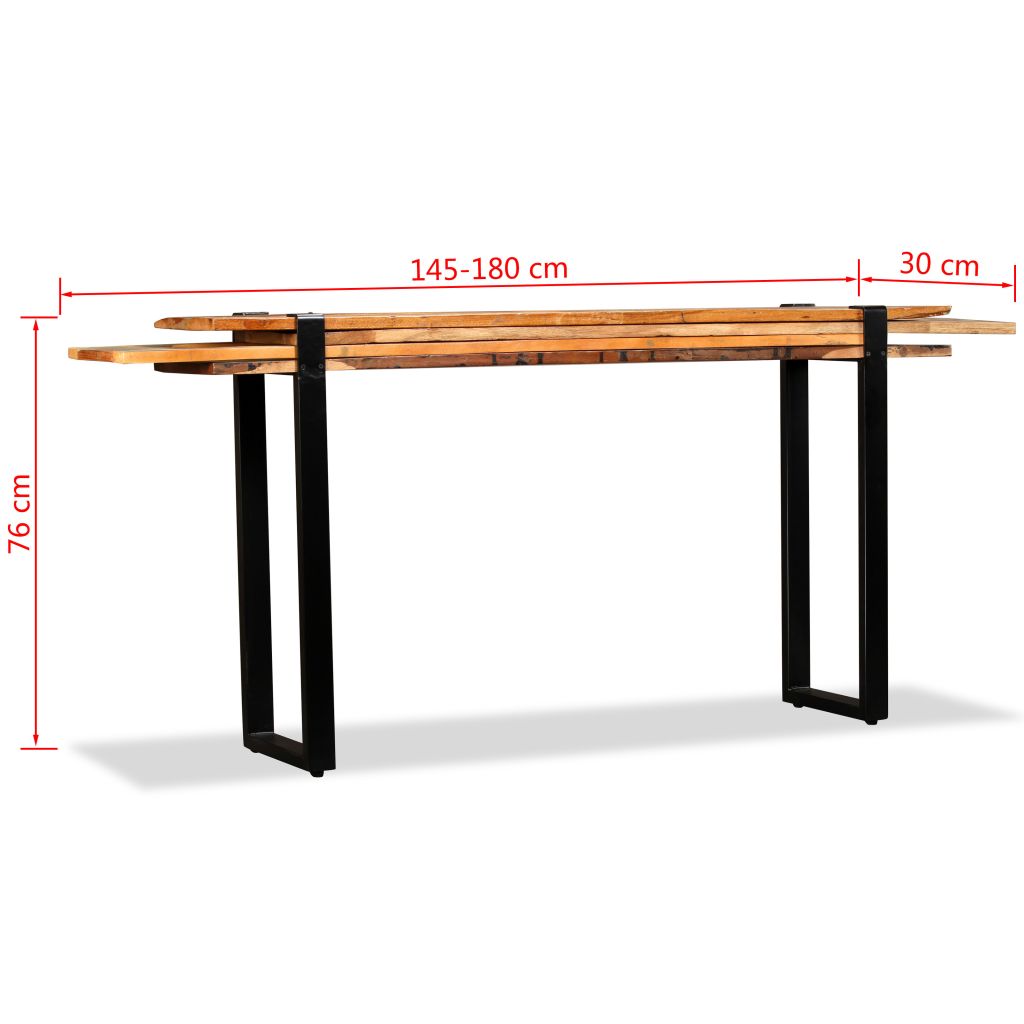 vidaXL Konsolentisch Recyceltes Holz Längenverstellbar