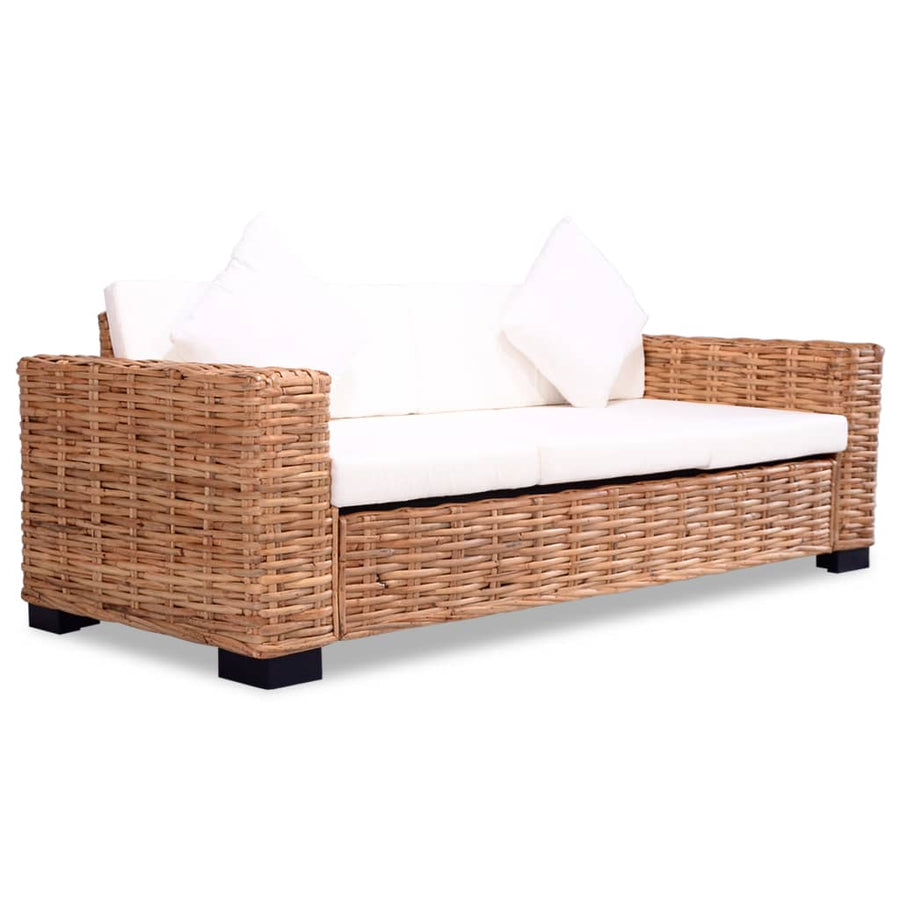 3-Sitzer-Sofa Natürliches Rattan Stilecasa