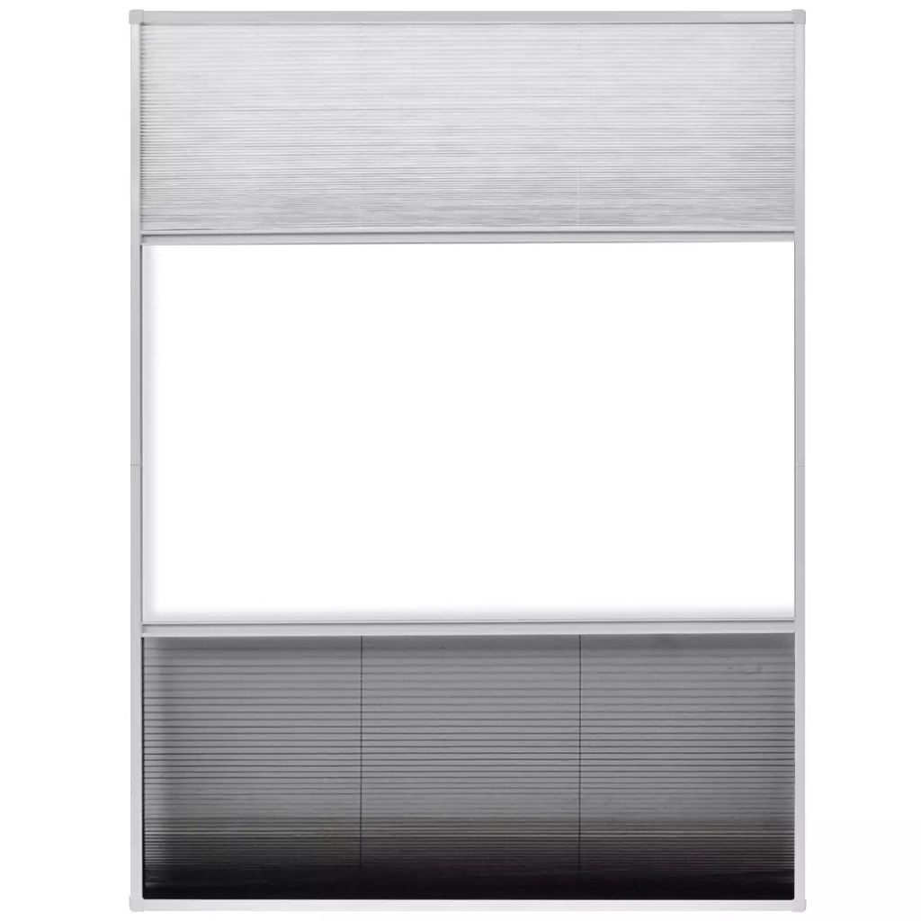 vidaXL Insektenschutz-Plissee für Fenster Jalousie Aluminium 60x80 cm