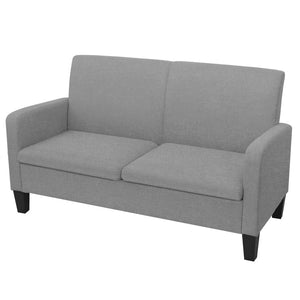 vidaXL 2-Sitzersofa 135 x 65 x76 cm Hellgrau