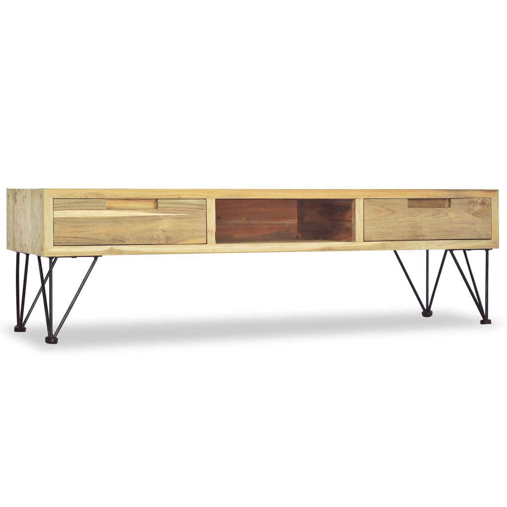 vidaXL TV-Schrank 120 x 35 x 35 cm Teak Massiv