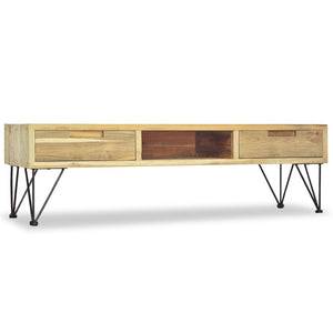 vidaXL TV-Schrank 120 x 35 x 35 cm Teak Massiv