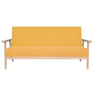 3-Sitzer Sofa Stoff Gelb