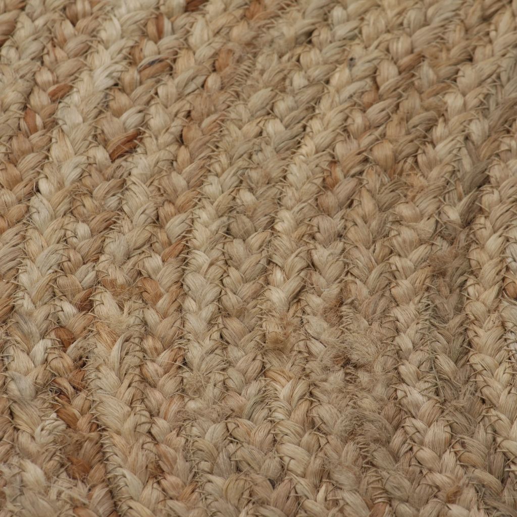 vidaXL Teppich Jute Geflochten 120 cm Rund