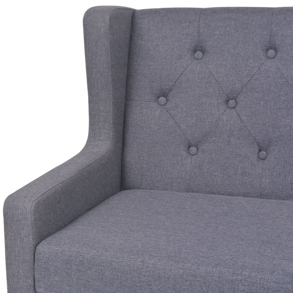 2-Sitzer-Sofa Stoff Grau Stilecasa