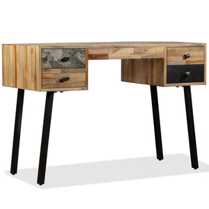 vidaXL Schreibtisch Wiederverwertetes Teak Massivholz 110 × 50 × 76 cm