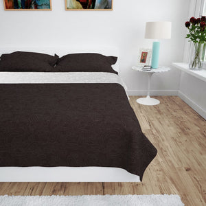 vidaXL Zweiseitige Tagesdecke Gesteppt 230 x 260 cm Creme und Braun