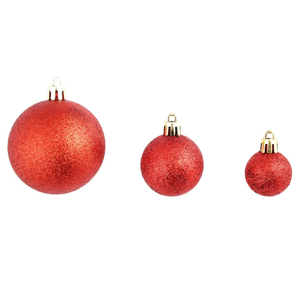 vidaXL 100-tlg. Weihnachtskugel-Set 3/4/6 cm Rot