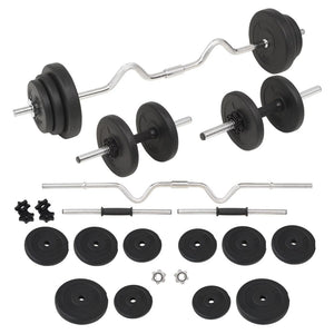 Langhantel- und Kurzhantel-Set 30 kg Stilecasa