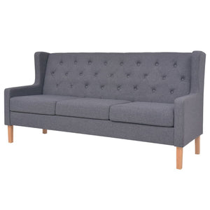 2-tlg. Sofa-Set Stoff Grau Stilecasa